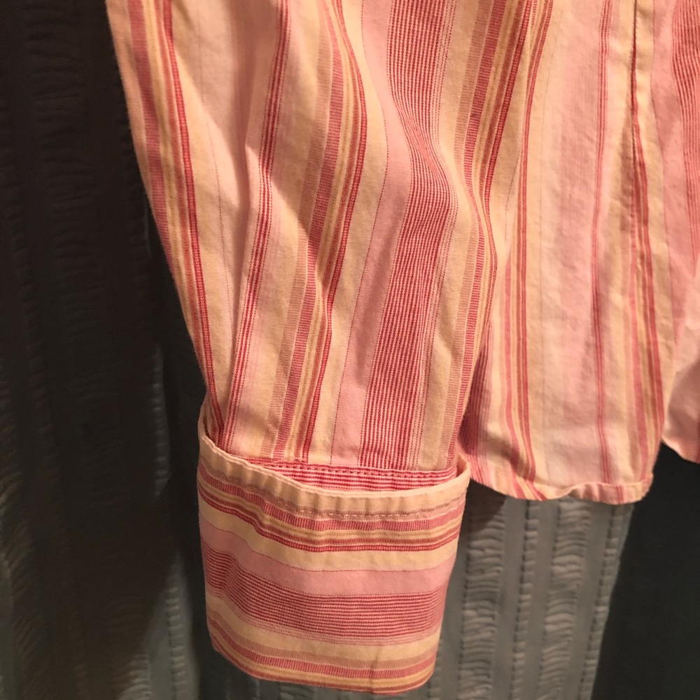 Moda International Multi Color Striped Top Large - Picture 5 of 11